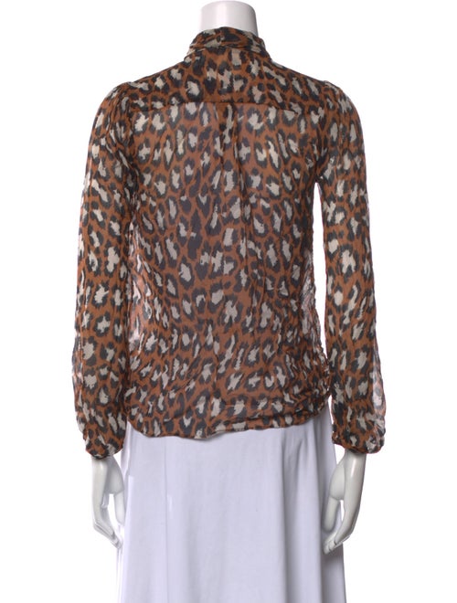 Diane von Furstenberg Silk Animal Print Blouse