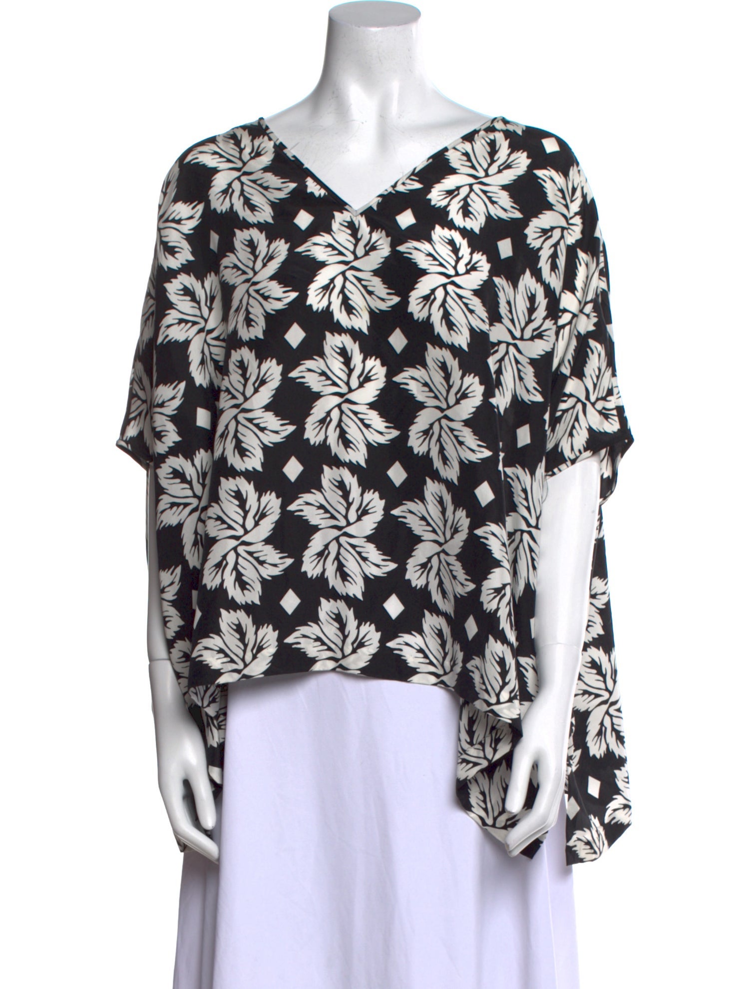 Diane von Furstenberg Silk Floral Print Blouse