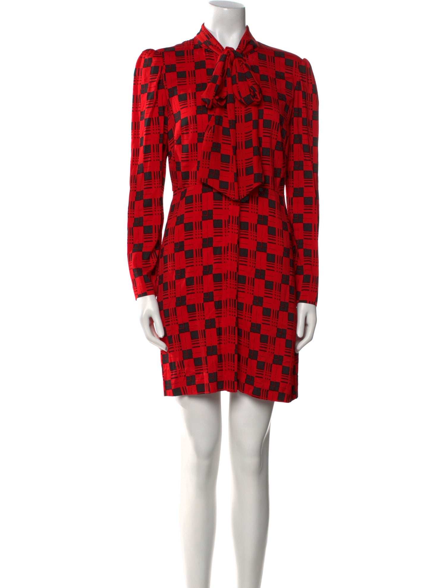 Diane von Furstenberg Plaid Print Mini Dress