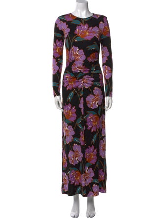 Diane von Furstenberg Floral Print Long Dress