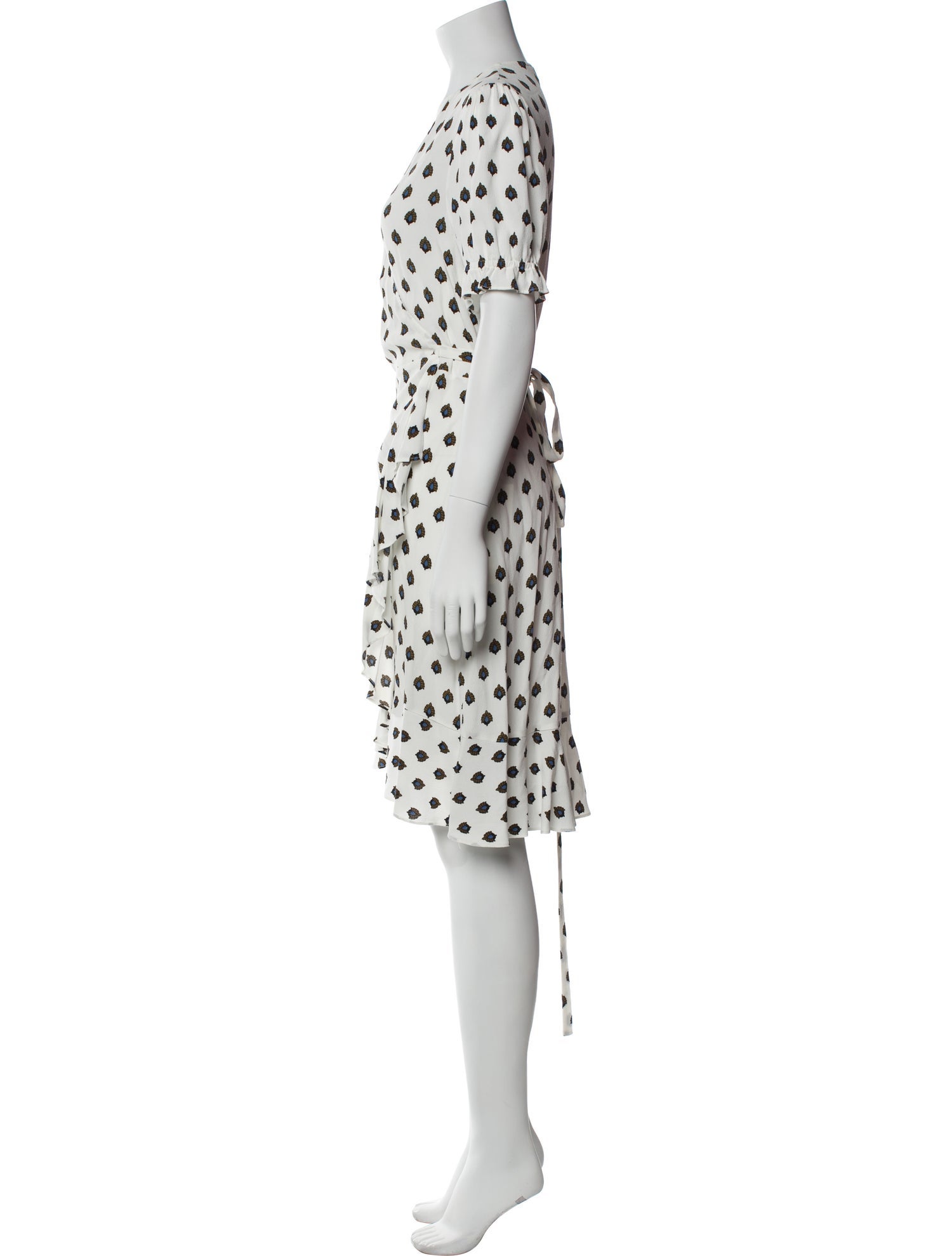 Diane von Furstenberg Polka Dot Print Knee-Length Dress