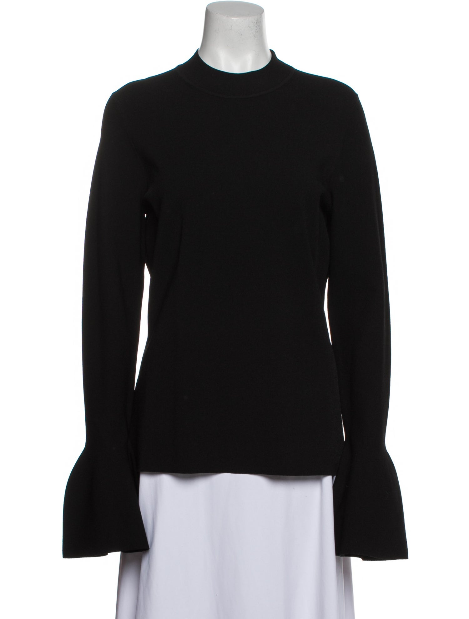 Diane von Furstenberg Mock Neck Long Sleeve Top