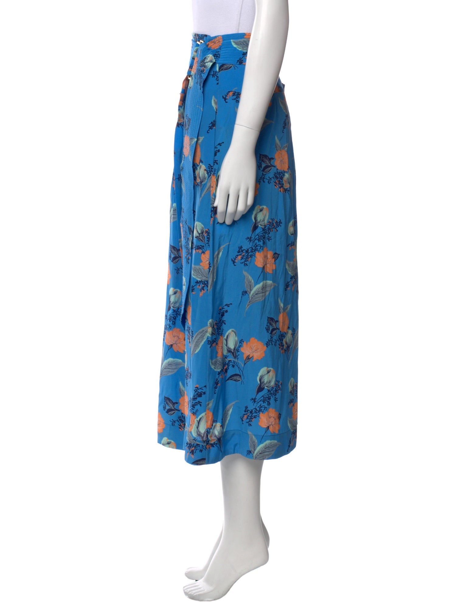 Diane von Furstenberg Silk Midi Length Skirt