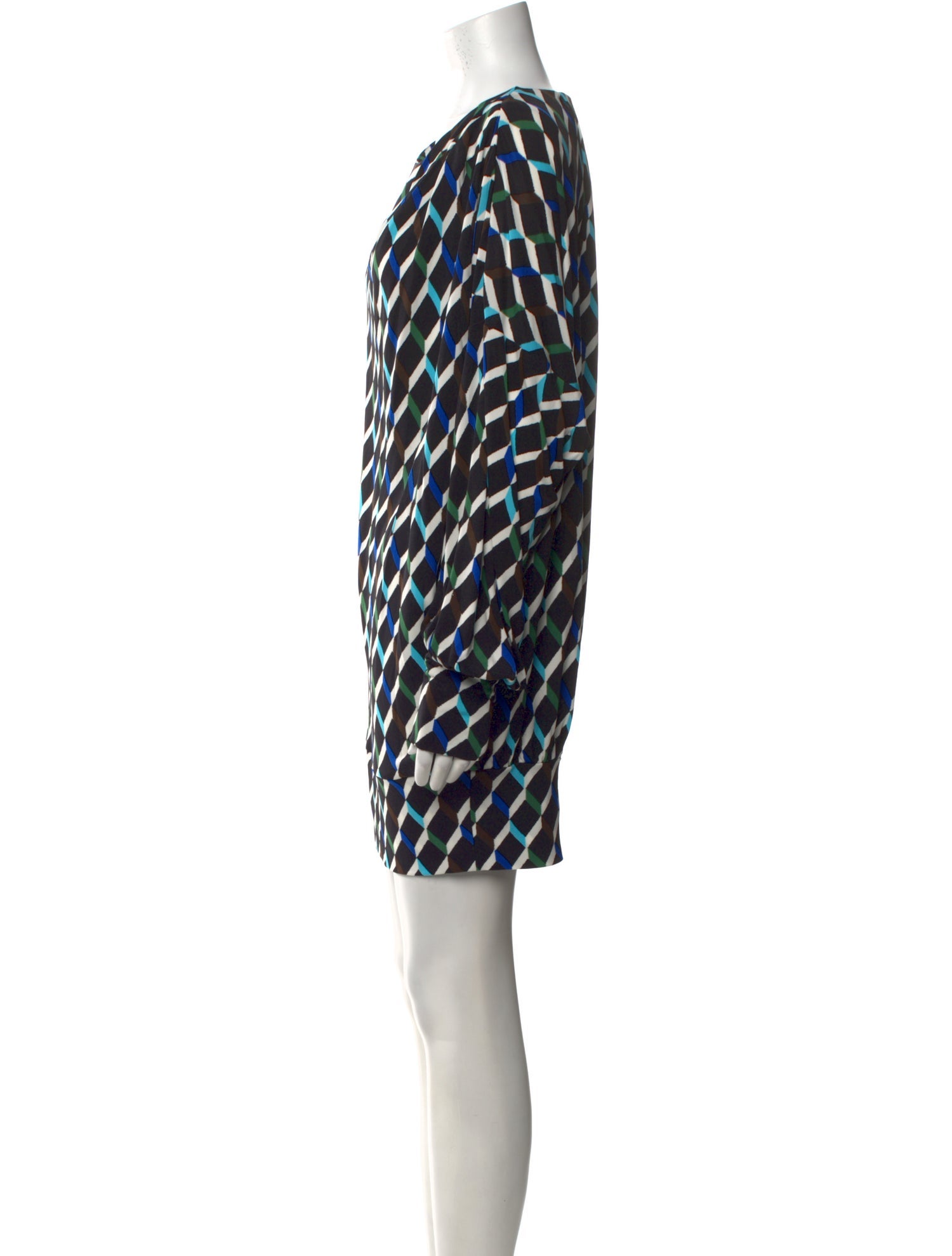 Diane von Furstenberg Printed Mini Dress w/ Tags