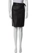 Diane von Furstenberg Lamb Leather Knee-Length Skirt