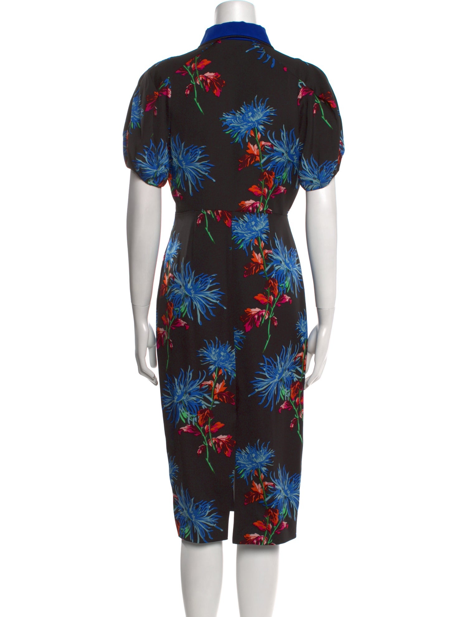 Diane von Furstenberg Floral Print Midi Length Dress