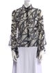 Diane von Furstenberg Silk Printed Button-Up Top