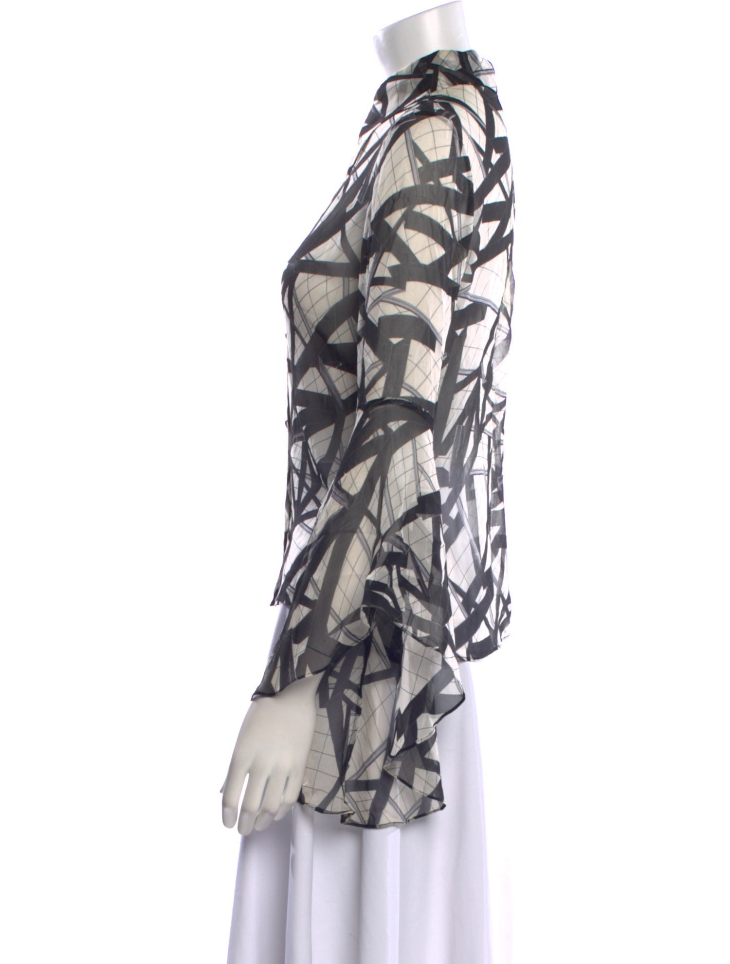 Diane von Furstenberg Silk Printed Button-Up Top