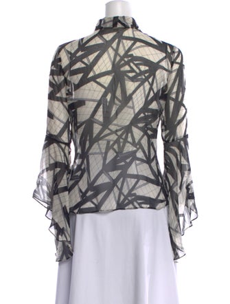 Diane von Furstenberg Silk Printed Button-Up Top