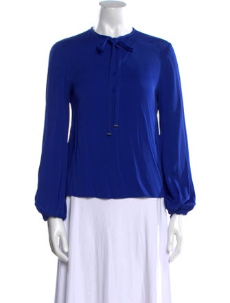 Diane von Furstenberg Silk Mock Neck Blouse