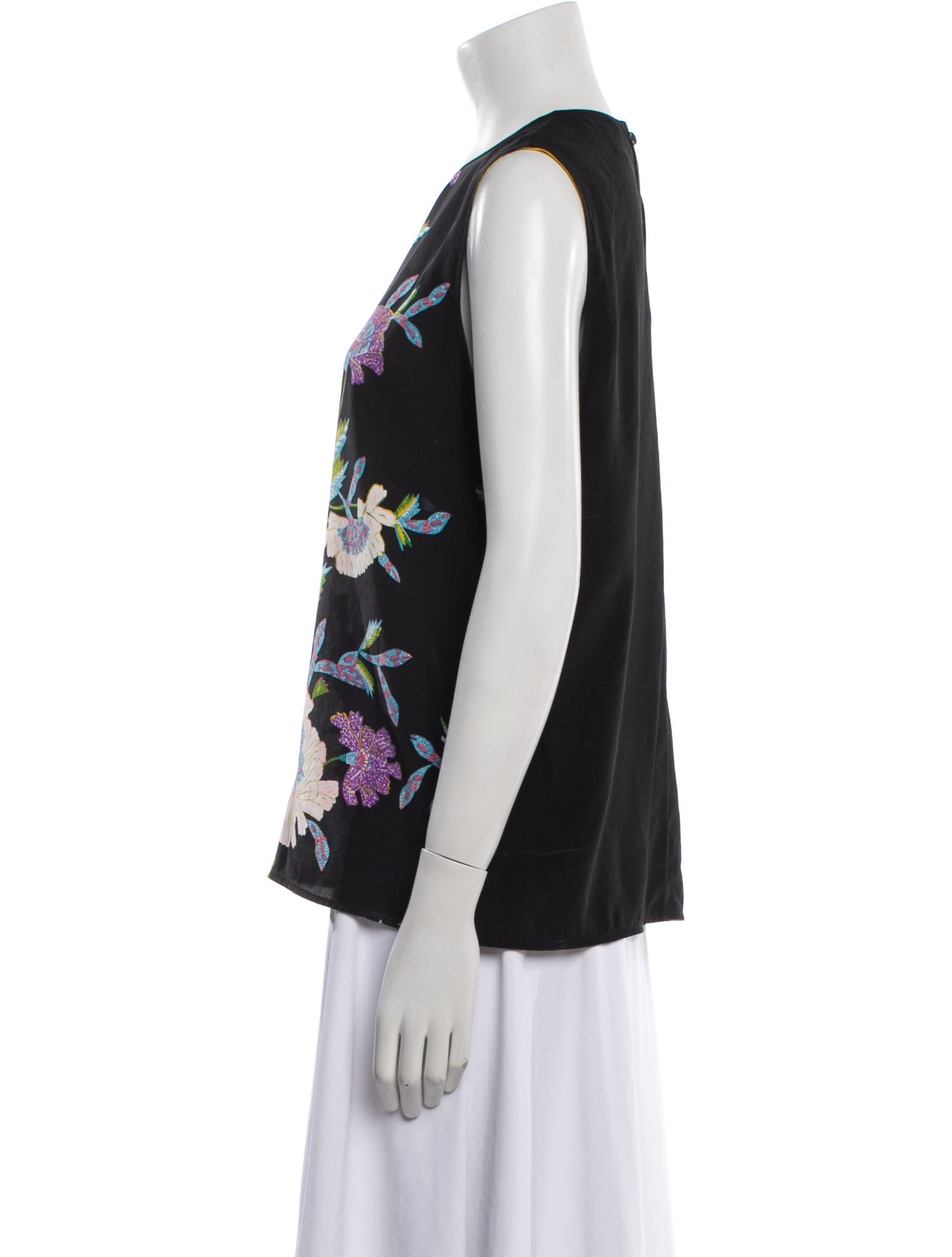 Diane von Furstenberg Silk Floral Print Blouse