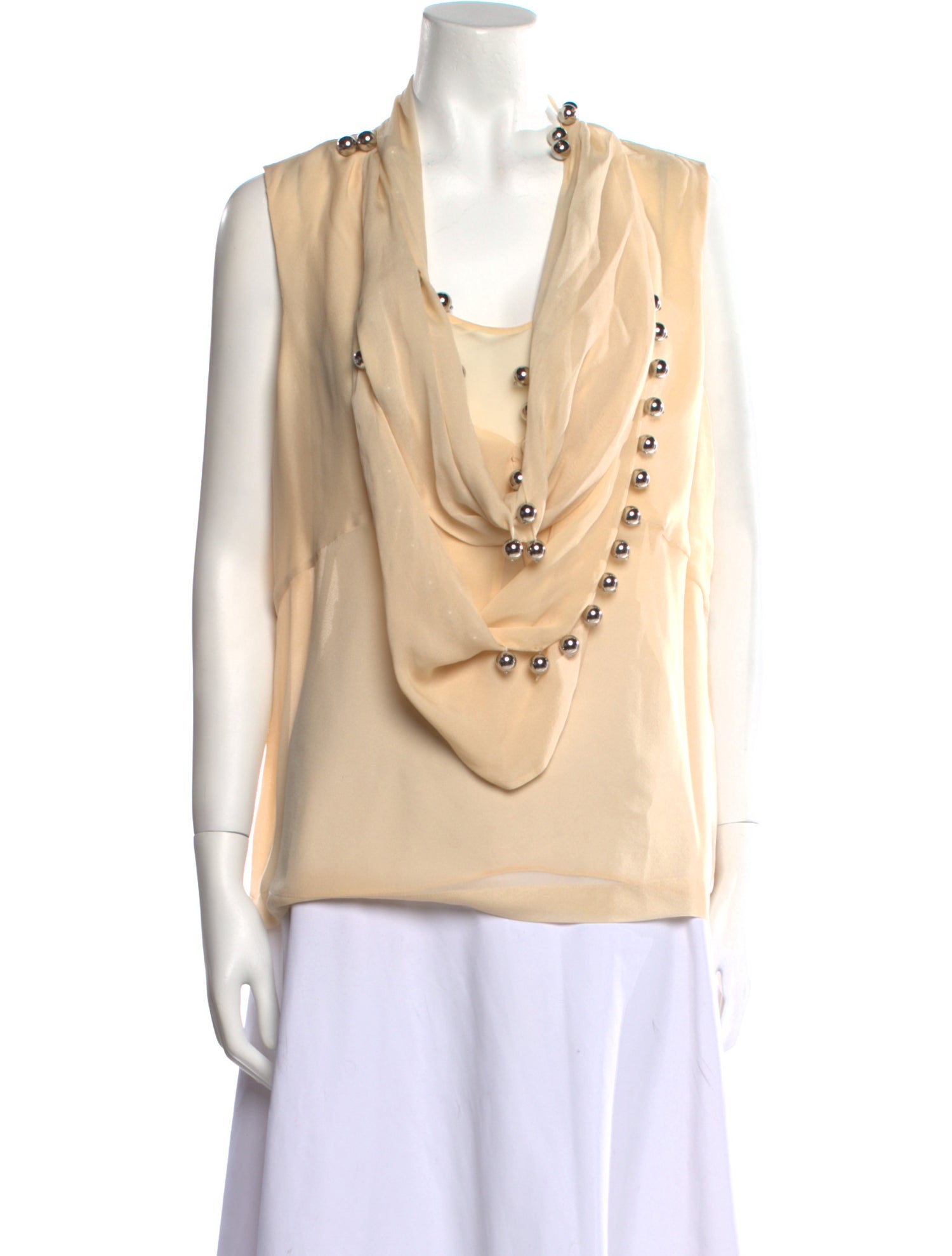 Diane von Furstenberg Silk Cowl Neck Blouse