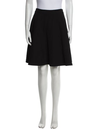 Diane von Furstenberg Pleated Accents Knee-Length Skirt