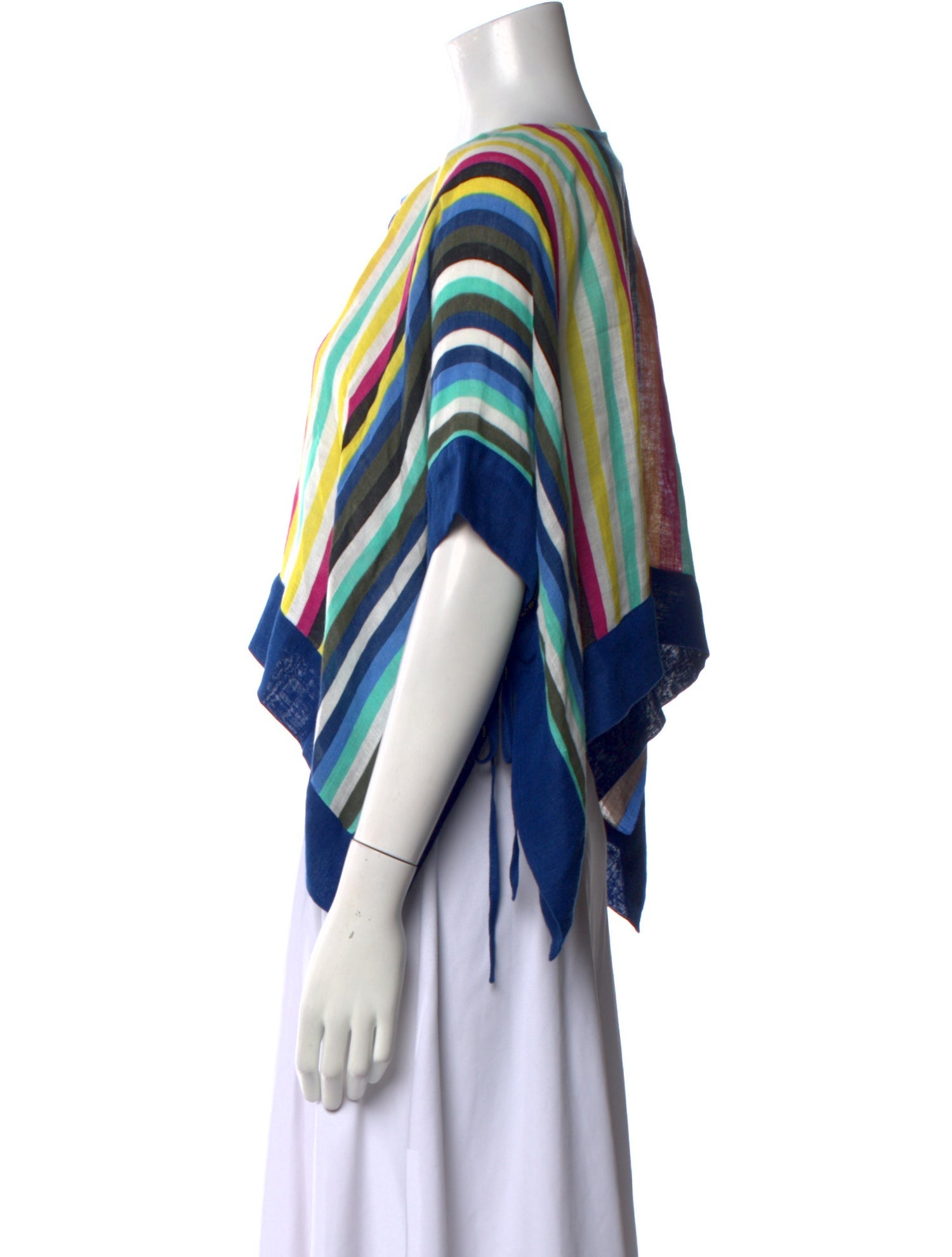 Diane von Furstenberg Linen Striped Crop Top