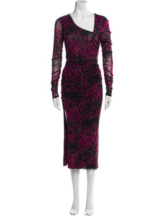 Diane von Furstenberg Animal Print Long Dress