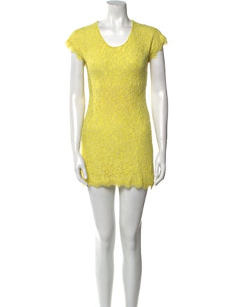 Diane von Furstenberg Scoop Neck Mini Dress