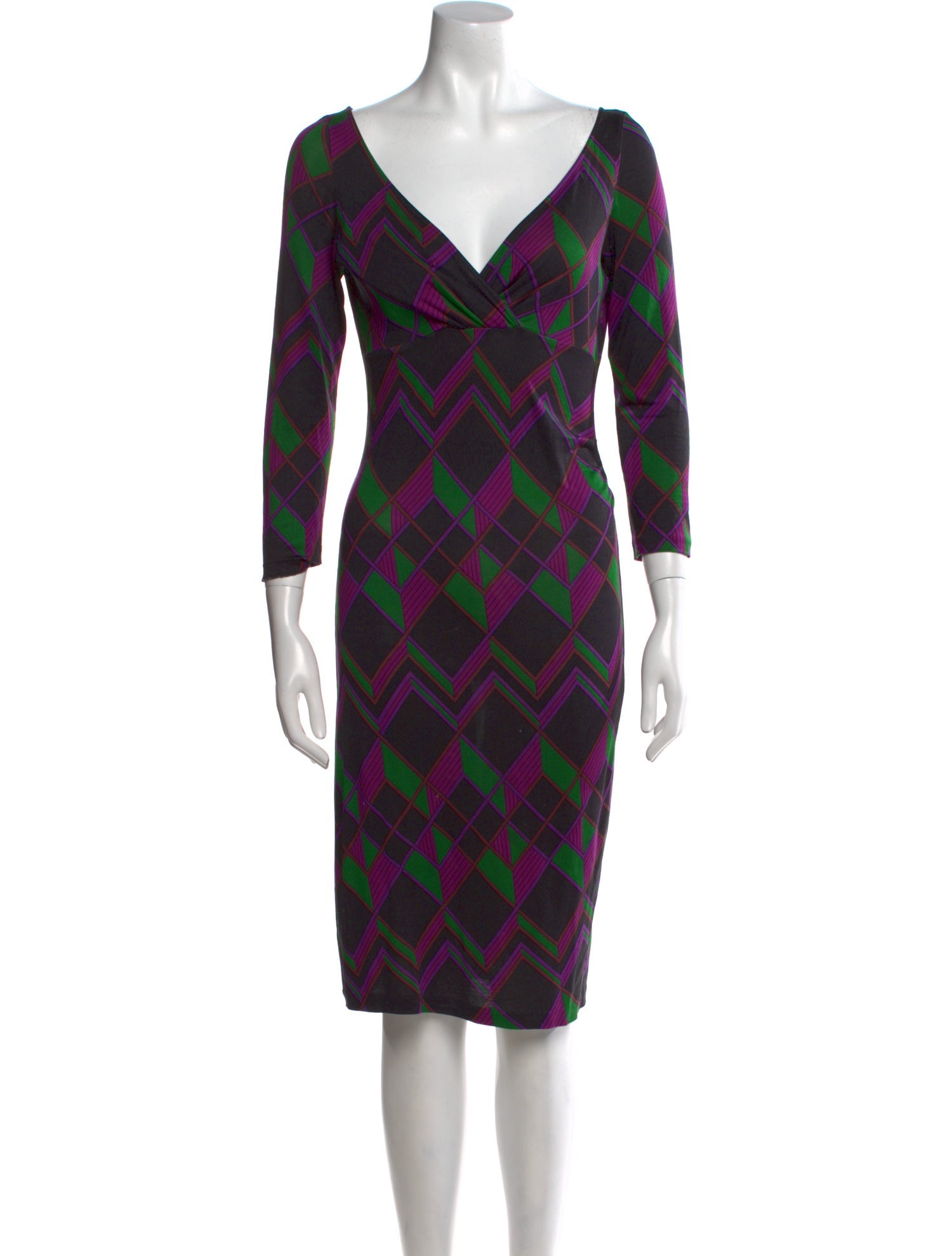 Diane von Furstenberg Printed Knee-Length Dress