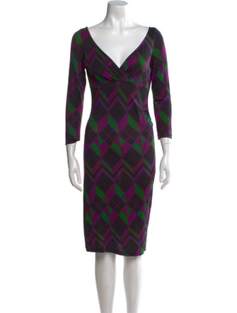 Diane von Furstenberg Printed Knee-Length Dress