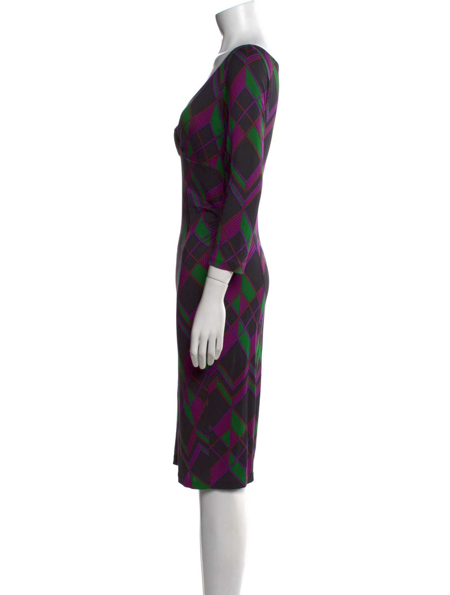 Diane von Furstenberg Printed Knee-Length Dress
