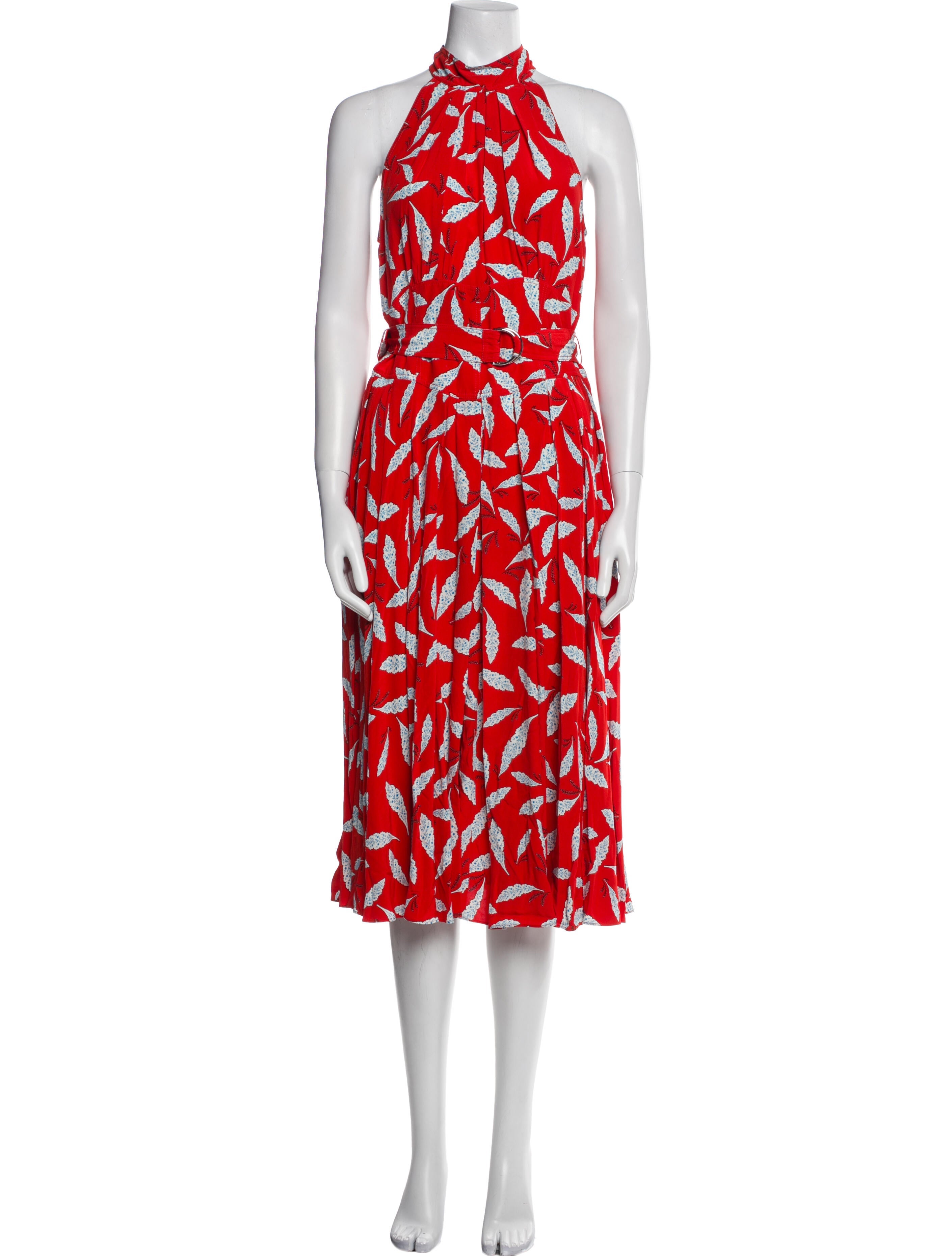 Diane von Furstenberg Printed Midi Length Dress