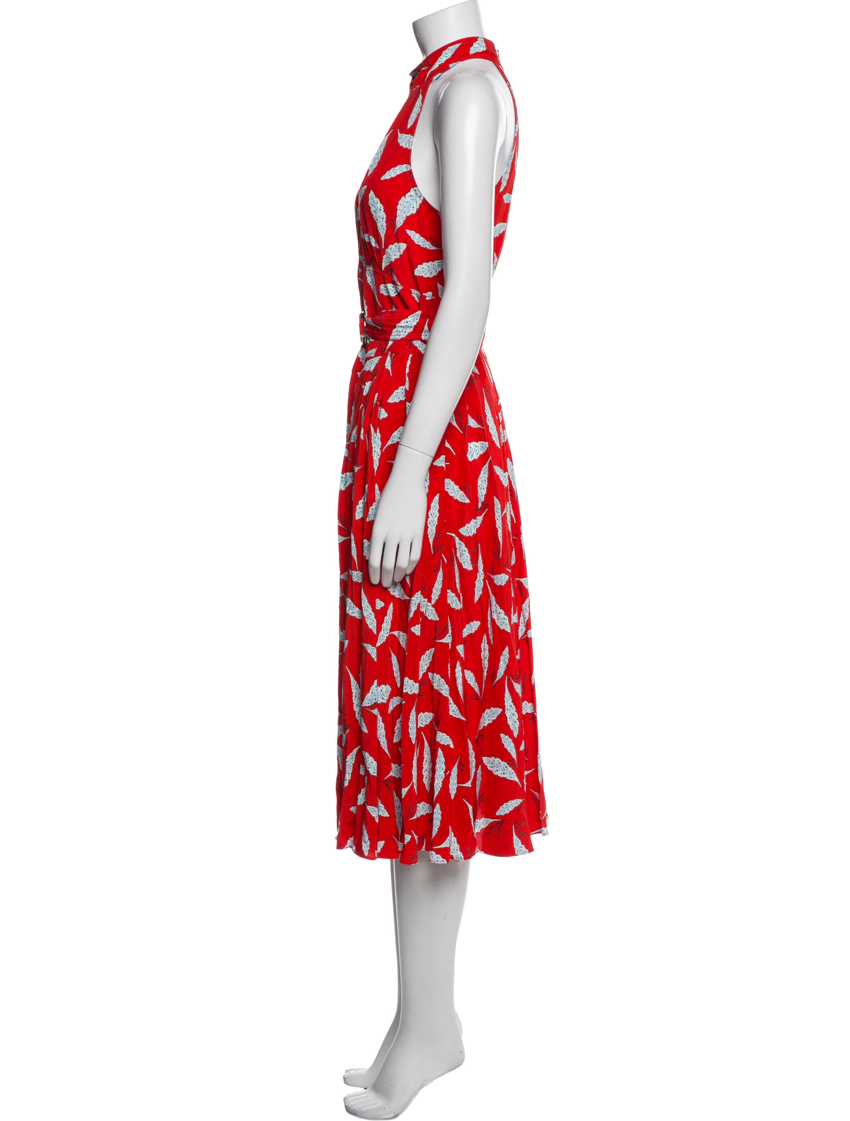 Diane von Furstenberg Printed Midi Length Dress