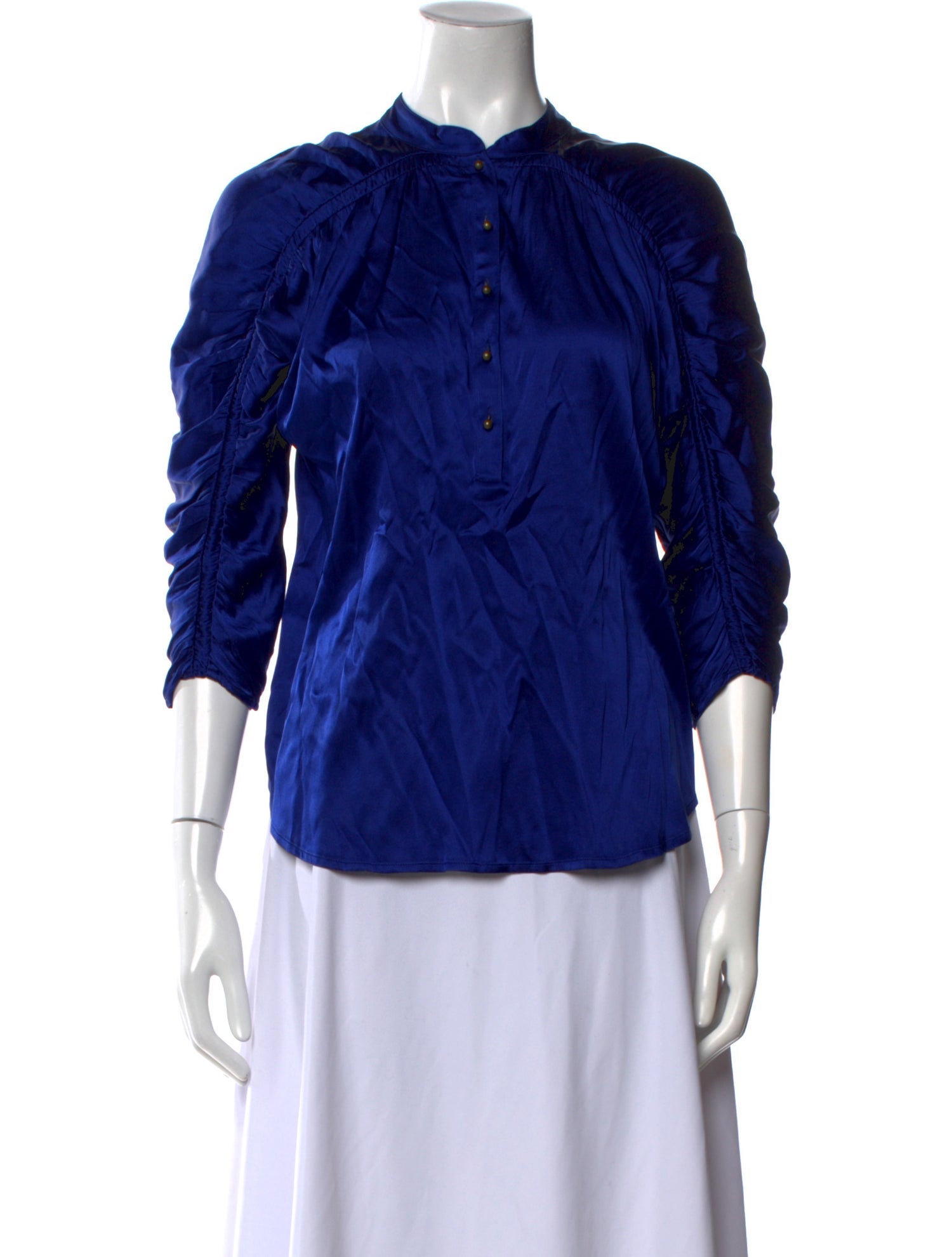 Diane von Furstenberg Silk Mock Neck Blouse