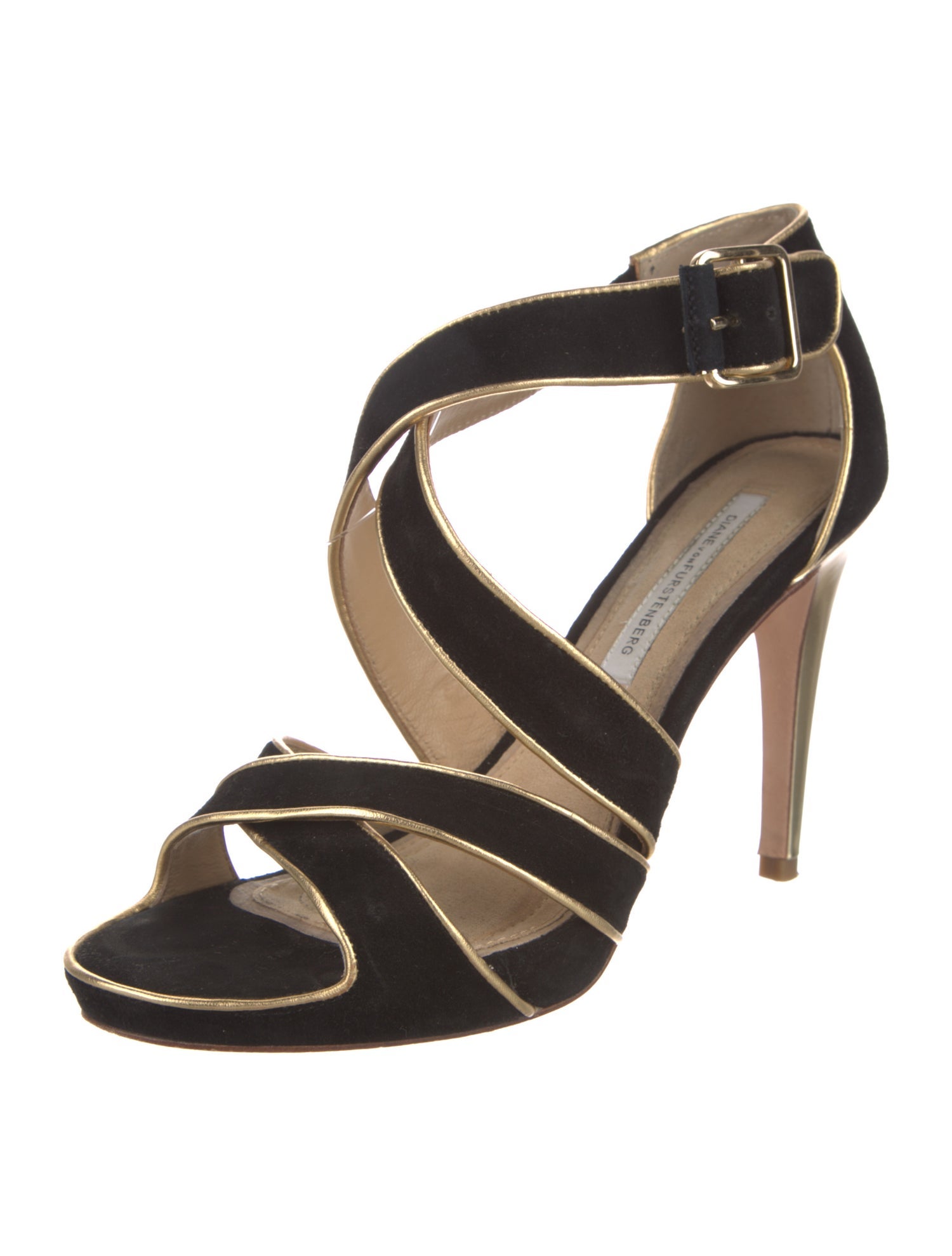 Diane von Furstenberg Suede Printed Sandals