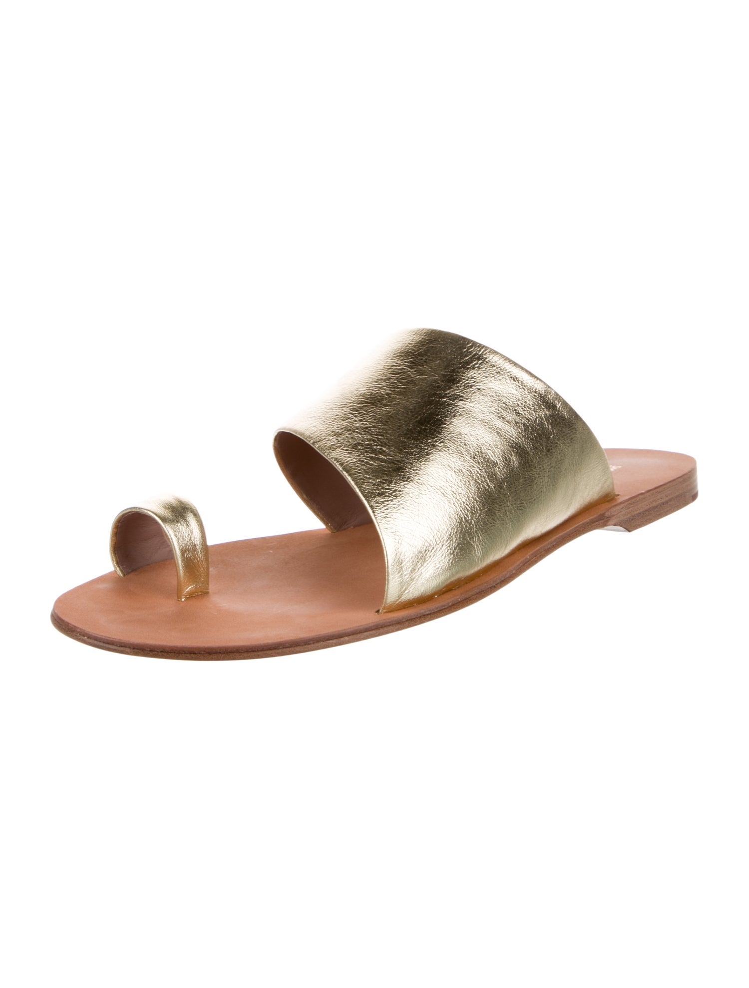 Diane von Furstenberg Leather Slides