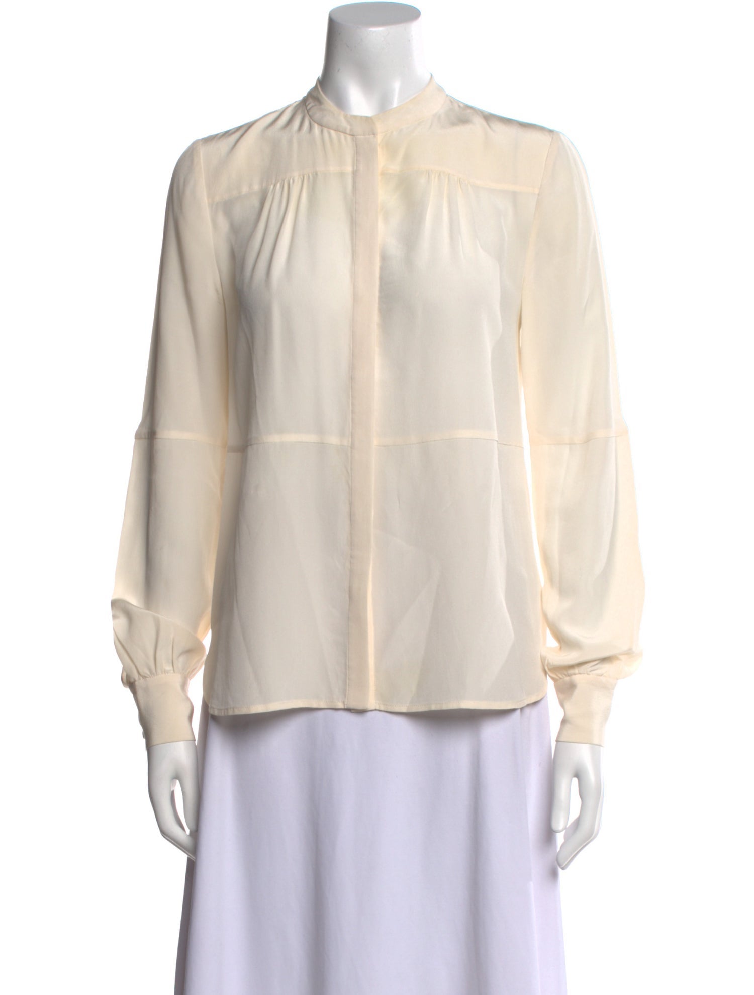 Diane von Furstenberg Silk Mock Neck Blouse
