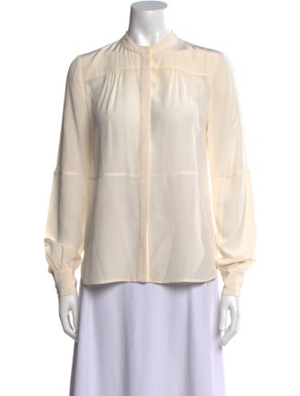 Diane von Furstenberg Silk Mock Neck Blouse
