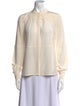 Diane von Furstenberg Silk Mock Neck Blouse