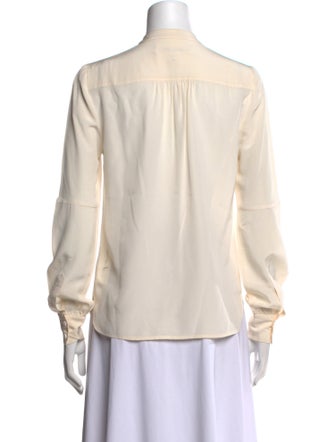 Diane von Furstenberg Silk Mock Neck Blouse