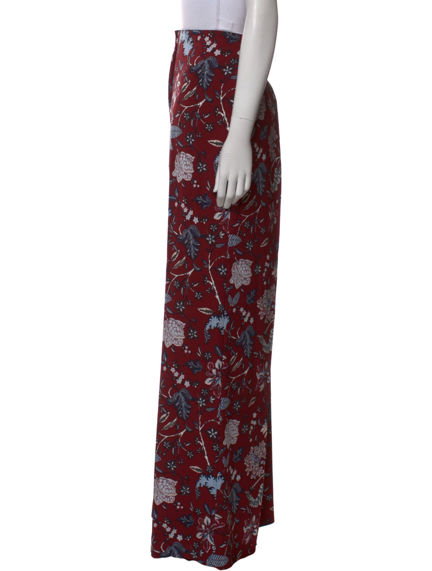 Diane von Furstenberg Floral Print Wide Leg Pants
