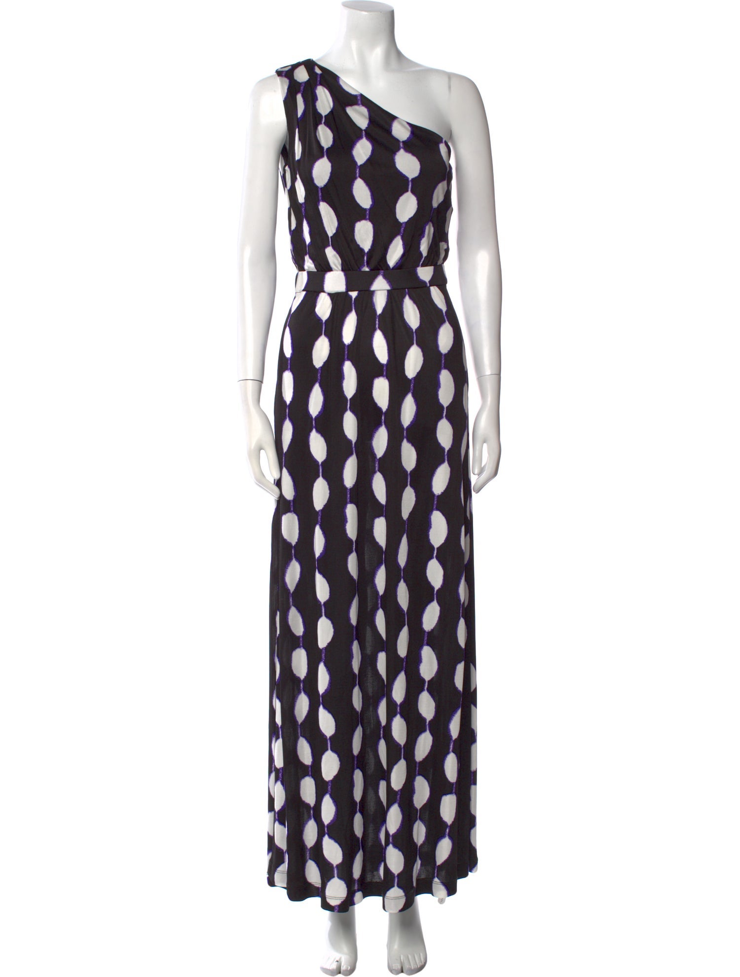 Diane von Furstenberg Polka Dot Print Long Dress