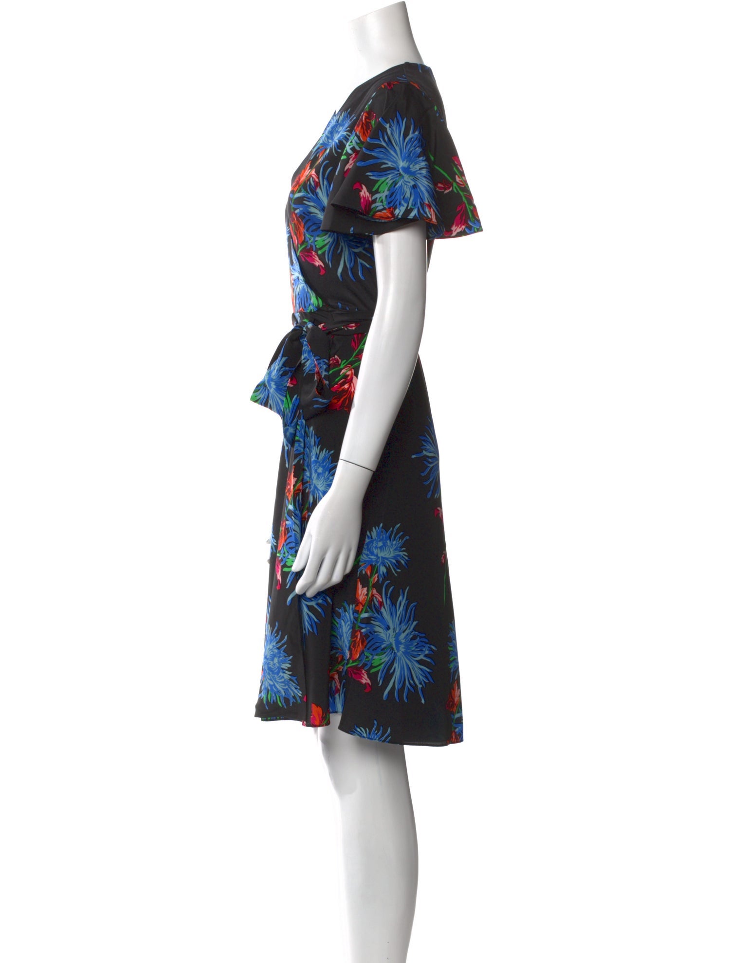 Diane von Furstenberg Floral Print Knee-Length Dress