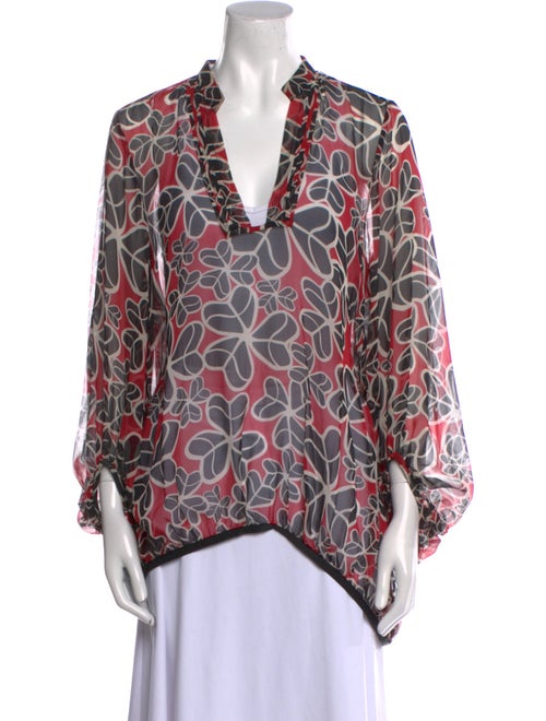 Diane von Furstenberg Silk Printed Blouse