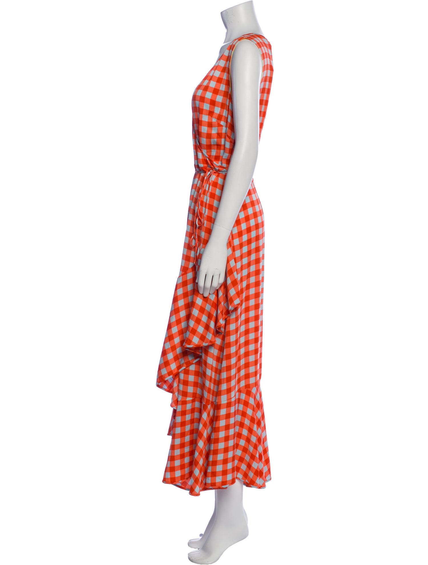 Diane von Furstenberg Plaid Print Long Dress