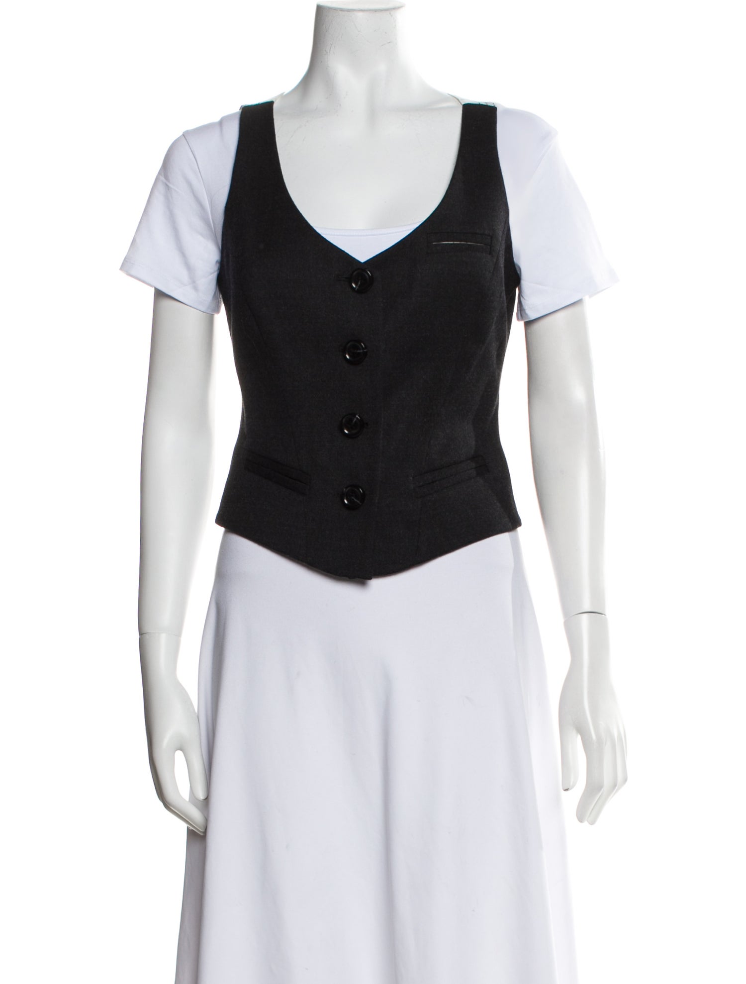 Diane von Furstenberg Wool V-Neck T-Shirt