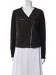 Diane von Furstenberg Virgin Wool Tweed Pattern Biker Jacket