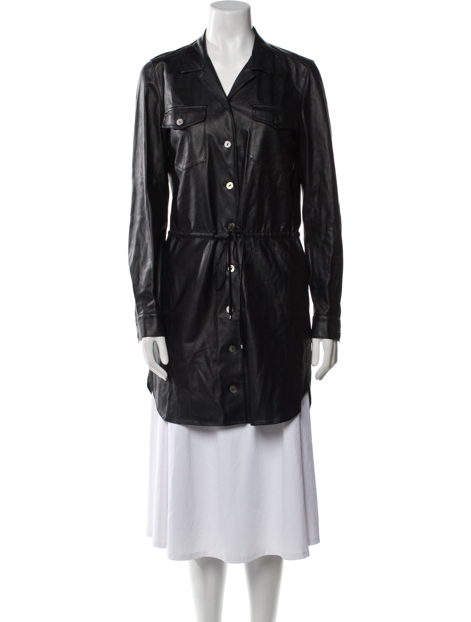 Diane von Furstenberg Leather Utility Jacket