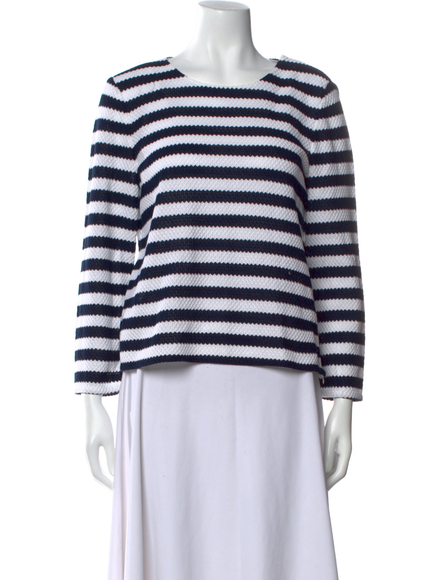 Diane von Furstenberg Striped Crew Neck Top