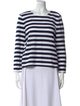 Diane von Furstenberg Striped Crew Neck Top