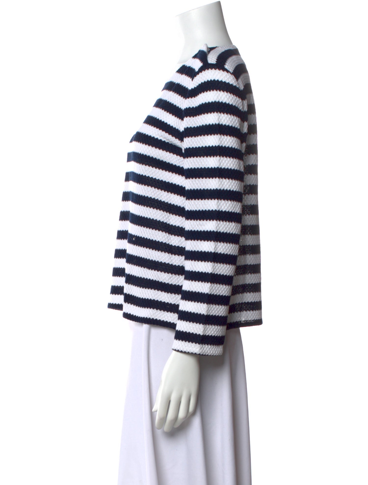 Diane von Furstenberg Striped Crew Neck Top
