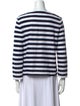Diane von Furstenberg Striped Crew Neck Top