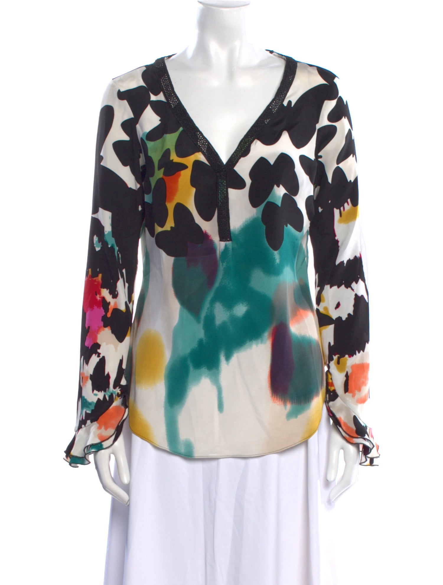 Diane von Furstenberg Silk Printed Blouse