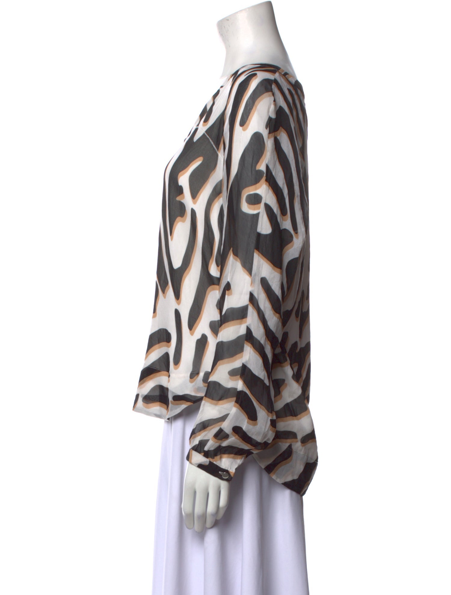 Diane von Furstenberg Silk Animal Print Blouse