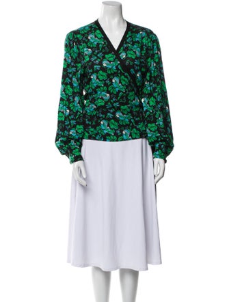 Diane von Furstenberg Merino Wool Floral Print Sweater