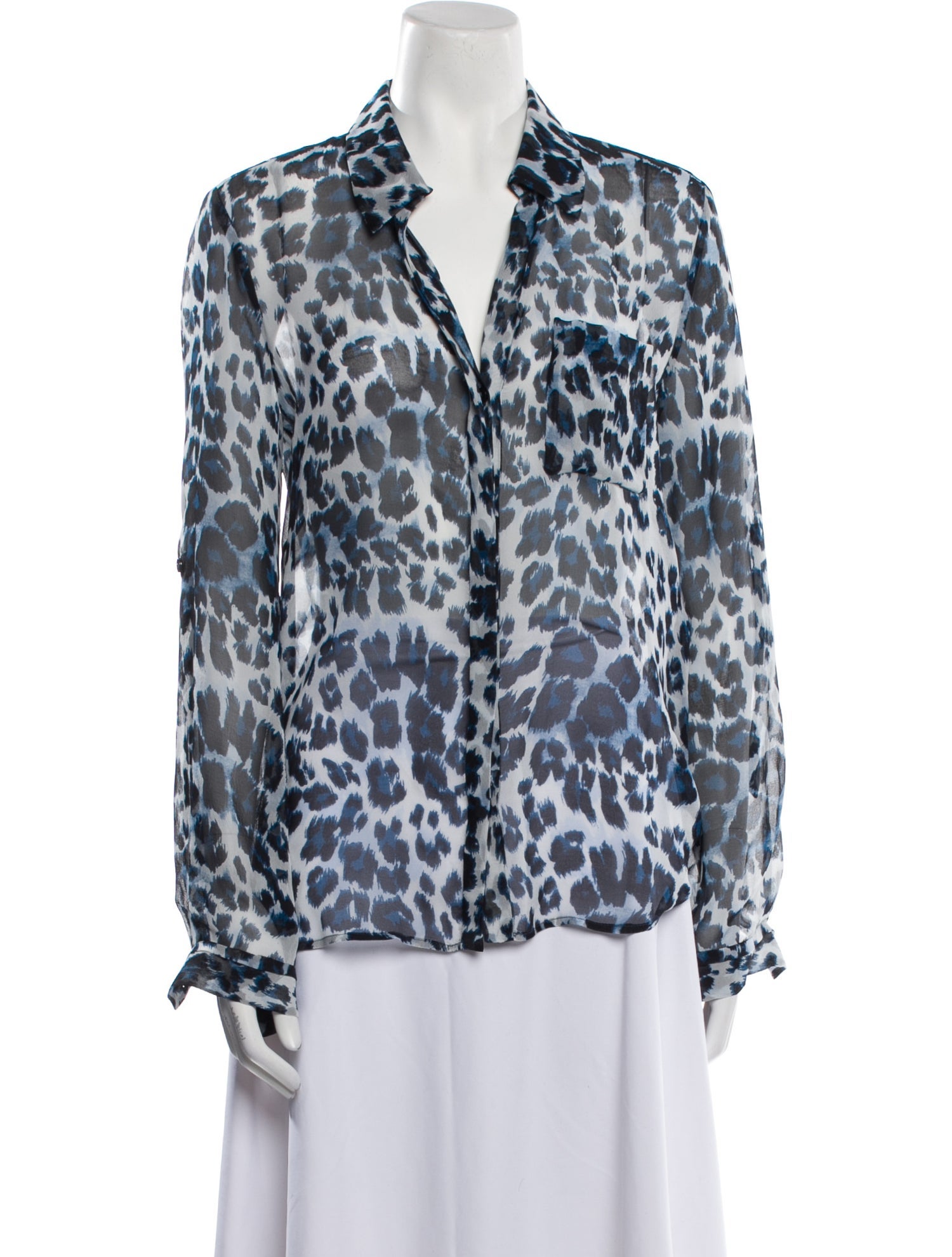 Diane von Furstenberg Silk Animal Print Blouse