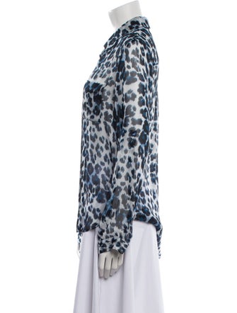 Diane von Furstenberg Silk Animal Print Blouse
