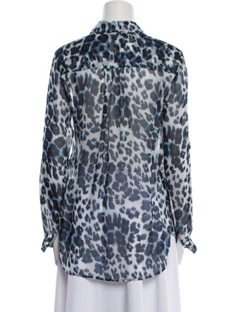 Diane von Furstenberg Silk Animal Print Blouse